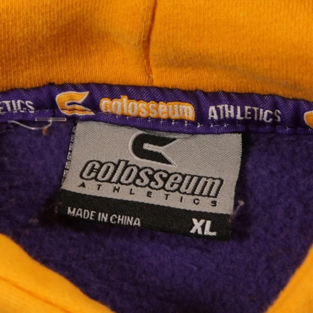 LSU Tigers Embroidered Raglan Colosseum Men Hoodie XL Retro Football Sport